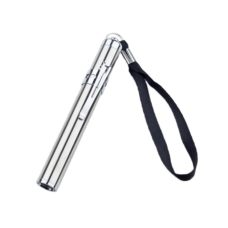 LED high-intensity small flashlight, mini stainless steel energy-saving and waterproof outdoor household portable moon lamp, one-piece consignment