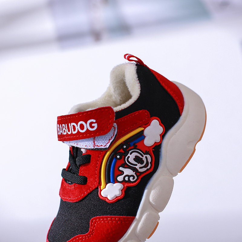 New fashion autumn winter pig eight leather leisure sports children's shoes Meifang children's shoes manufacturers direct sale Specification drawing