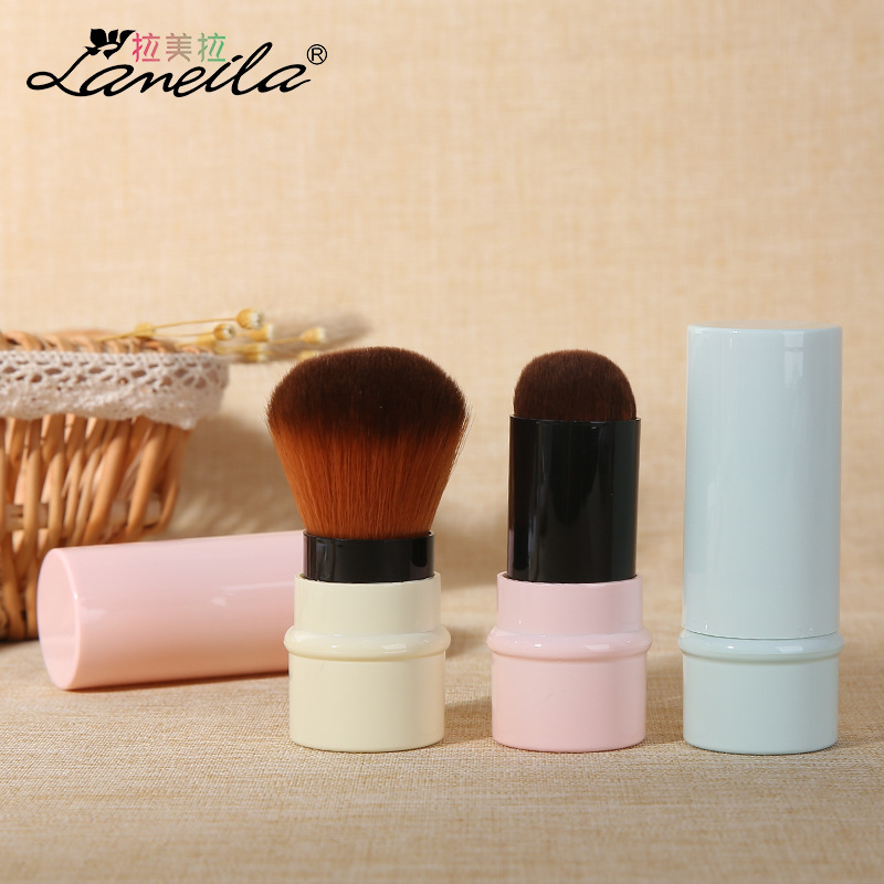 拉美拉幻彩美容散粉刷 便携伸缩单支化妆刷腮红刷 化妆工具L0825细节图