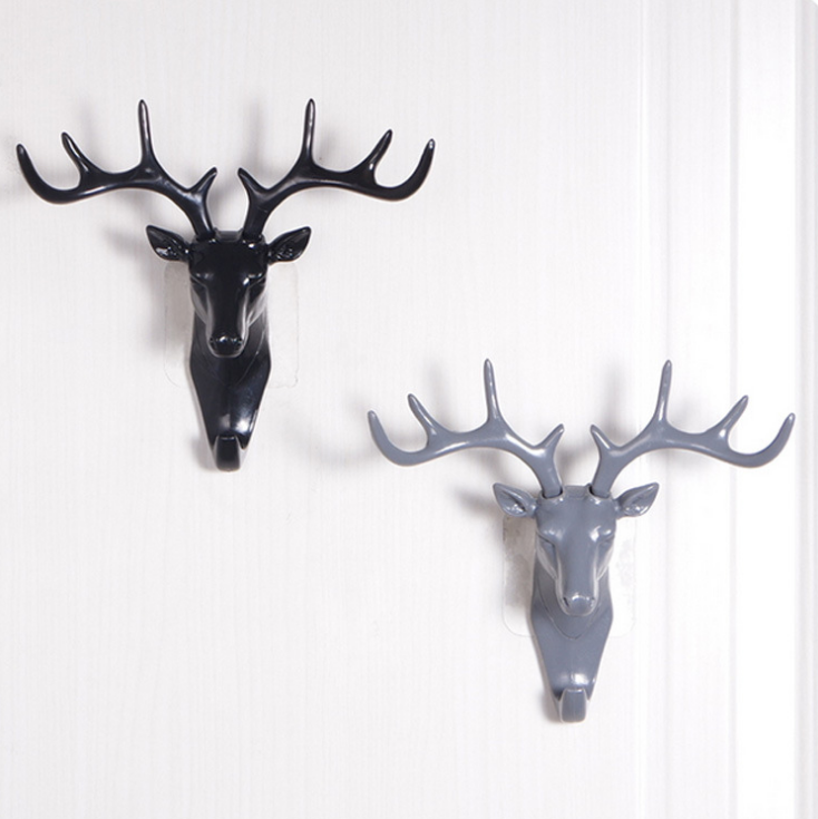 Antler American-style home decoration hook wall rack, wall hanging creative wall, personalized deer head wall key rack Item Picture