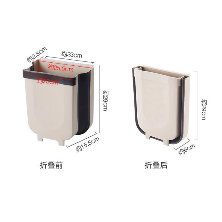 厨房垃圾桶 折叠悬挂分类创意车载纸篓家用柜门壁挂式车载垃圾桶细节图