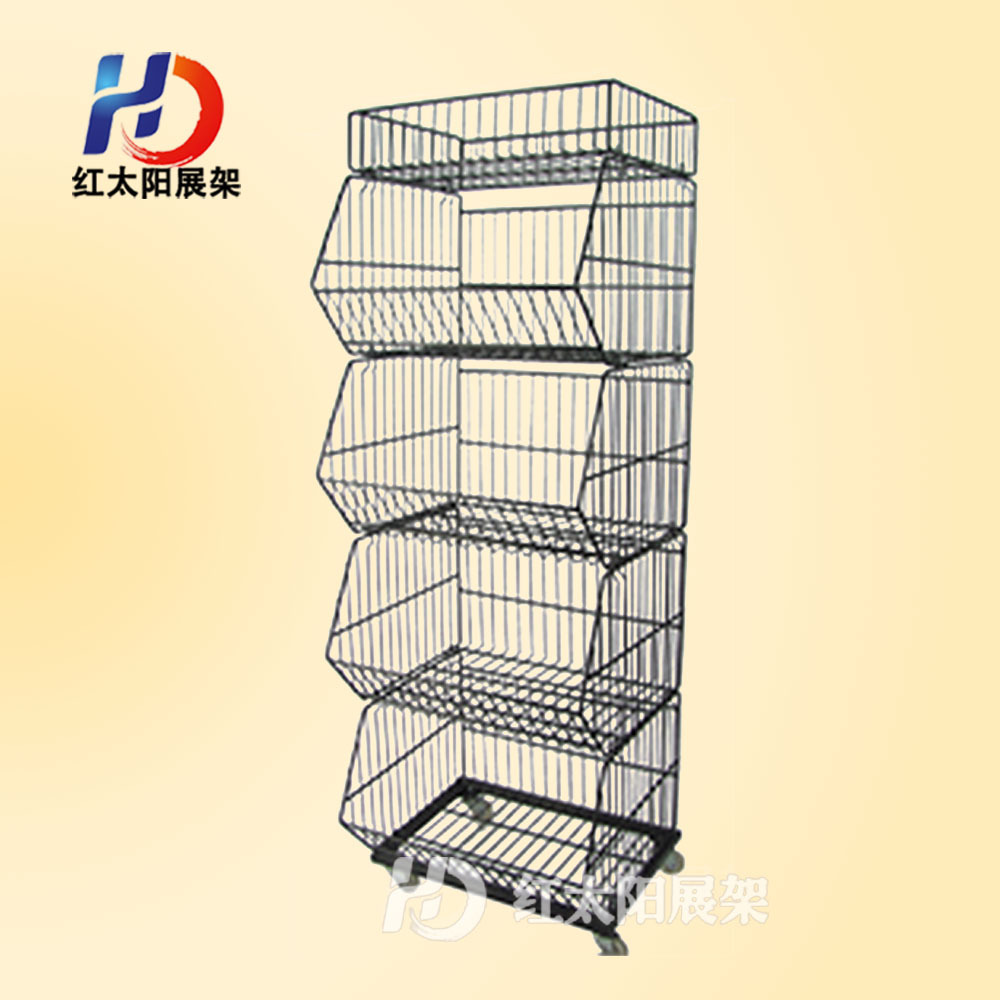 Manufacturers direct red Sun custom supermarket oblique-cage metal black spray paint bread cage with oblique-mouth cage manufacturers direct red Sun custom supermarket oblique-cage metal black spray paint bread cage with oblique-mouth cage