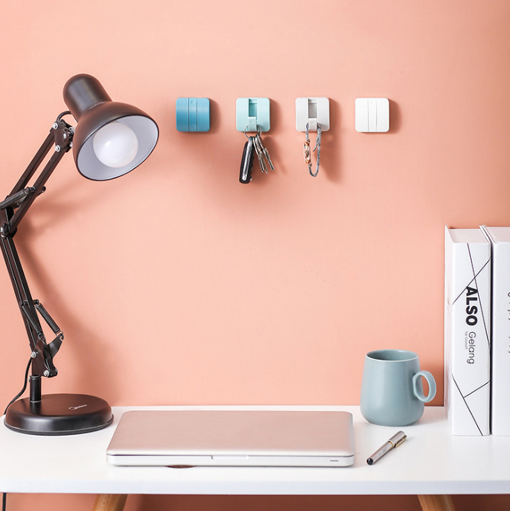 Creative candy-colored hidden hook, strong and seamless adhesive hook, household wall hook without drilling, load-bearing and nail-free Specification image