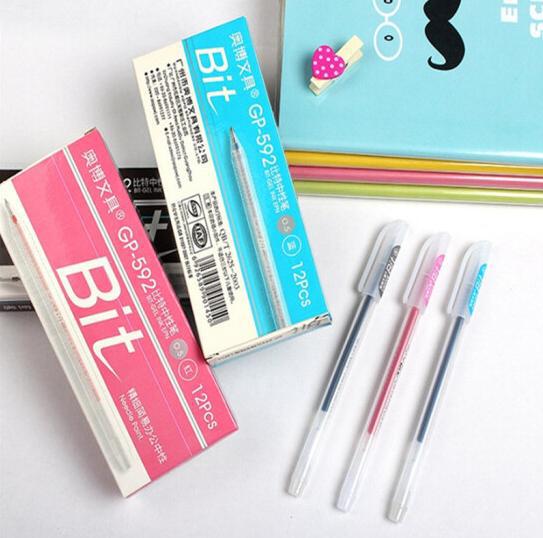 Obo 592 students classic black neutral pen exam special neutral pen 0.5 Black ink pen signature pen thumbnail