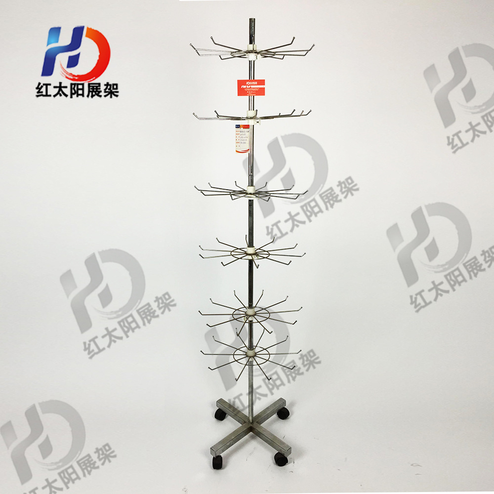 The factory direct sales floor display frame jewelry frame six layer electroplating frame jewelry rotating frame a large number of spot