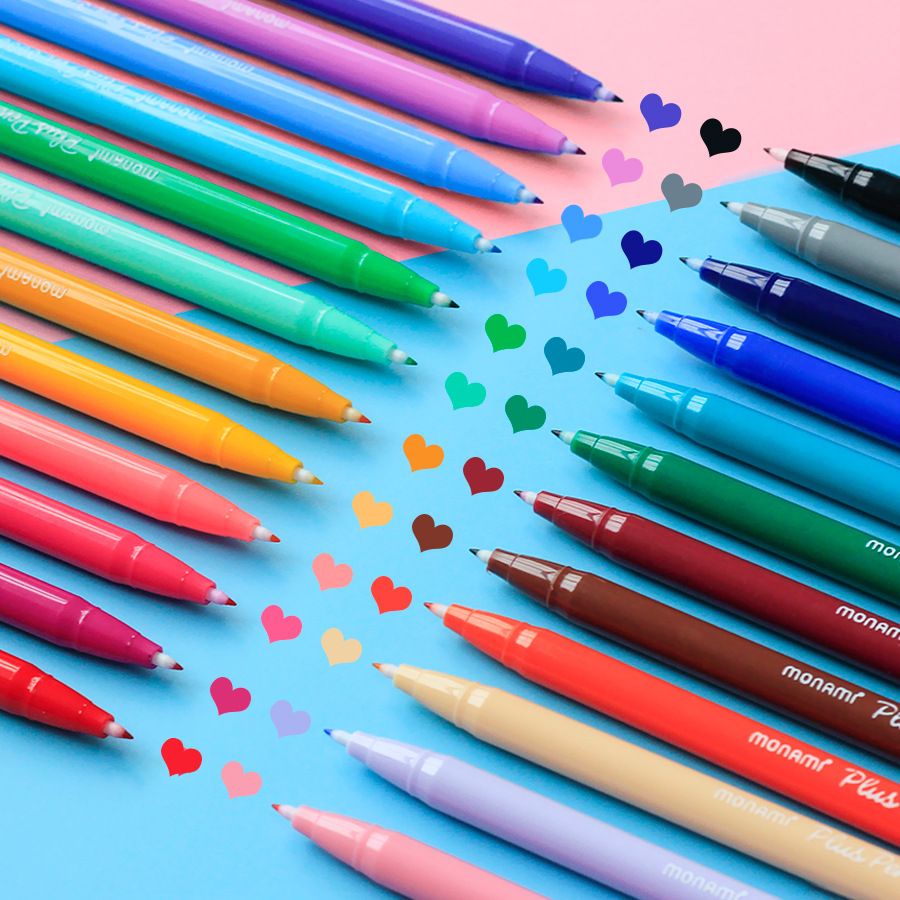 monami3000 Munami Watercolor Pen Set Color fiber head neutral pen Watercolor pen 24 colors thumbnail
