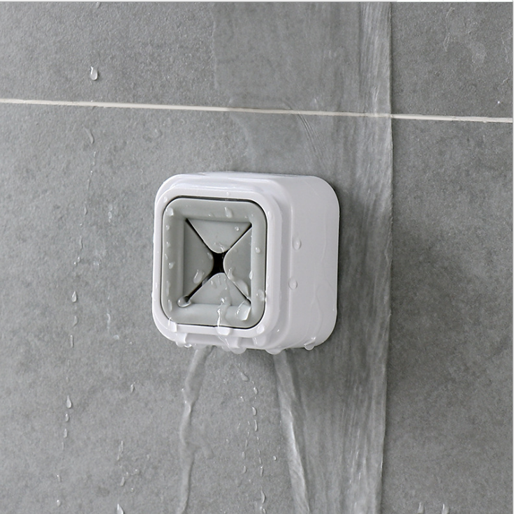 日式创意免打孔毛巾架厨房用品抹布塞 家用塑料洗碗巾毛巾置物架产品图