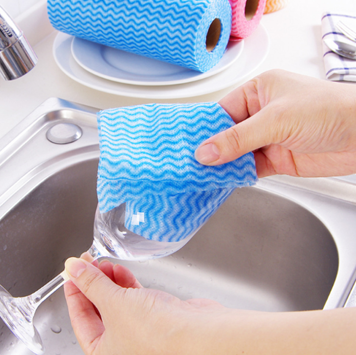 50-piece set of disposable non-woven fabric for kitchen use, 50-piece set of freely cut multi-purpose cleaning cloth details Picture