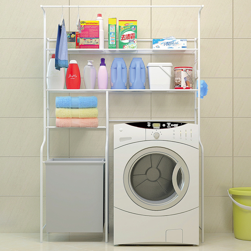 Multi-functional washing machine storage rack full figure