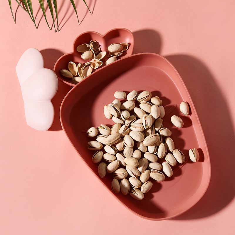 Cute home fruits, radish fruit platter, segmented dried fruit platter, Nordic-style solid-color fruit platter, snack and small food plate details Picture