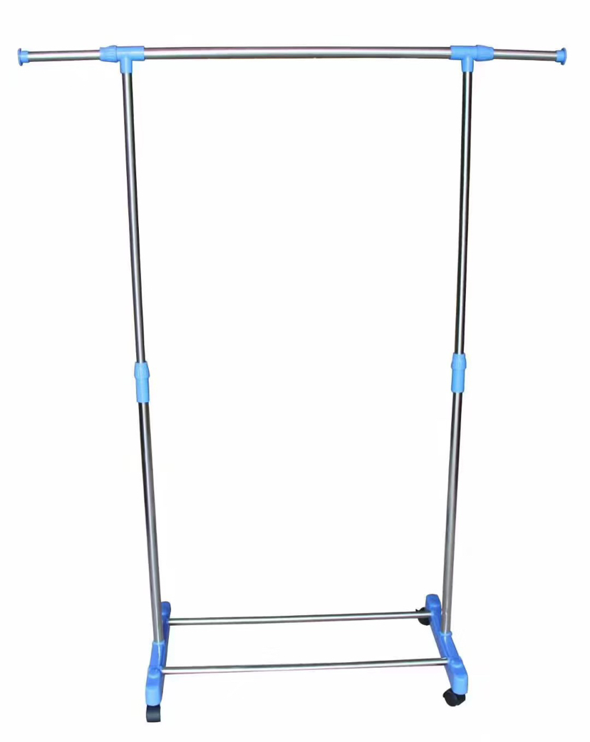 Single pole stainless steel drying rack full figure