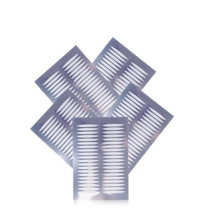 Lamella Natural Breathable waterproof double eyelid Adhesive Olive shape 100 back wholesale A195 Application Scenario