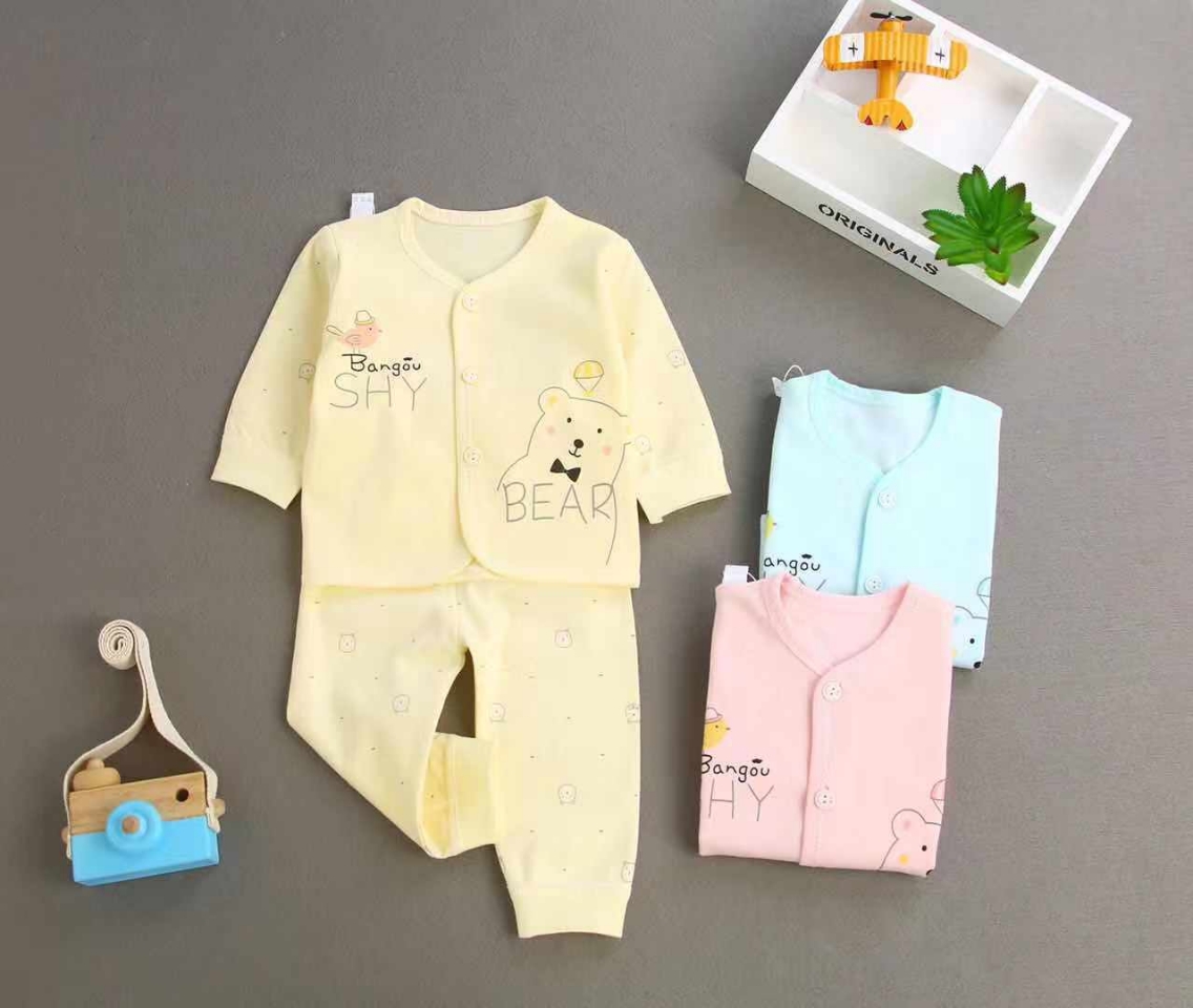 全棉两件套 新生宝宝内衣套产品图