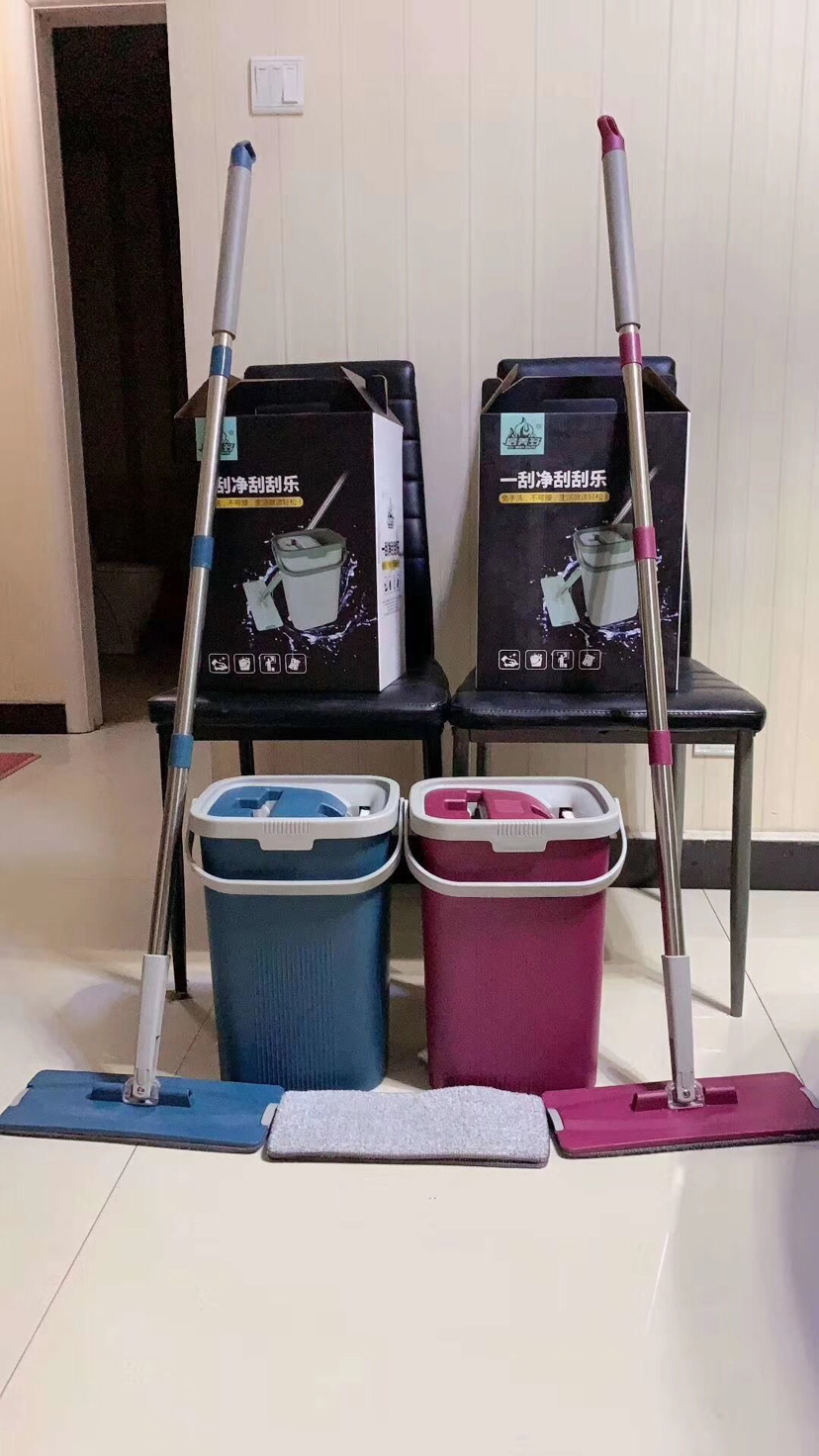 Factory direct sales of hand-washing mop set, new scratch-off card, free your hands, practical household clothes hanger