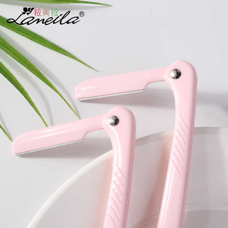 Lamella three-piece folding eyebrow razor Macro sharp stainless steel eyebrow razor for women Eyebrow Razor A0878 Item Picture