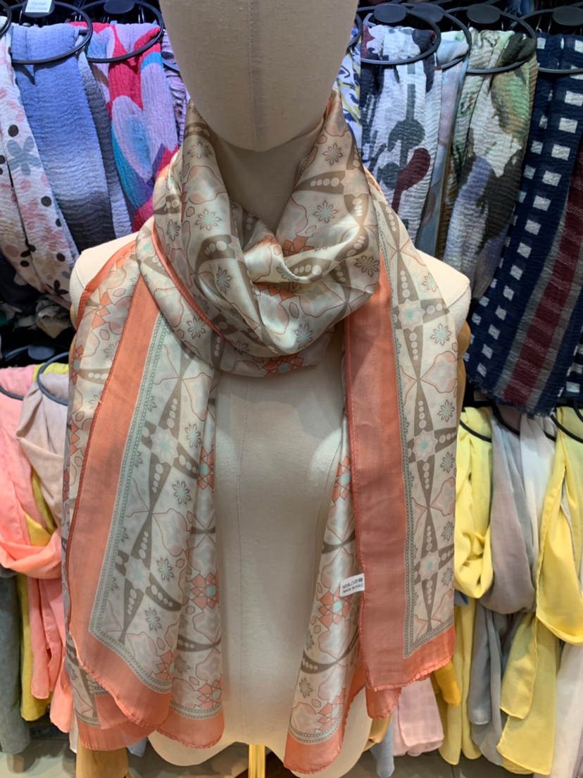 Stock Handles New Silk Satin 90.180 Printed Scarf Shawls Positioning Various Patterns Application Scenario