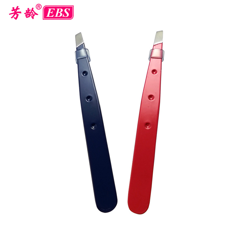 Fangling spray paint color three concave point stainless steel eyebrow clip Eyebrow tweezers Eyebrow tweezers pluck clip details Picture