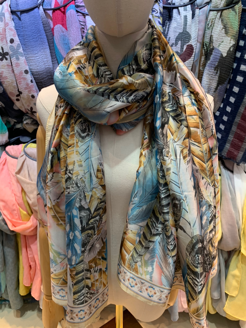 Stock Handles New Silk Satin 90.180 Printed Scarf Shawls Positioning Various Patterns Specification drawing