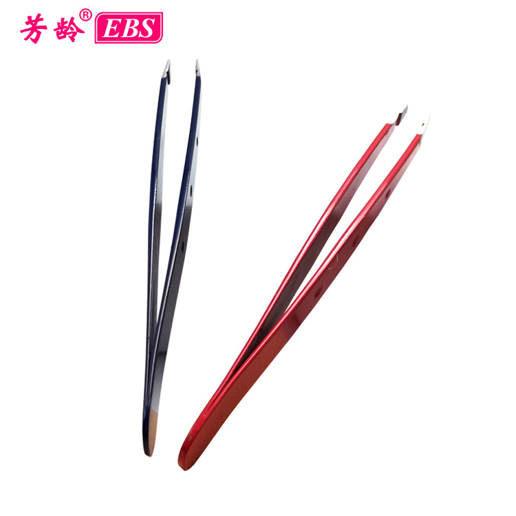 Fangling spray paint color three concave point stainless steel eyebrow clip Eyebrow tweezers Eyebrow tweezers pluck clip Application Scenario