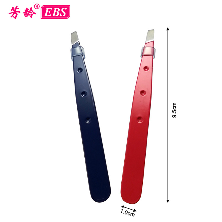 Fangling spray paint color three concave point stainless steel eyebrow clip Eyebrow tweezers Eyebrow tweezers pluck clip Item Picture