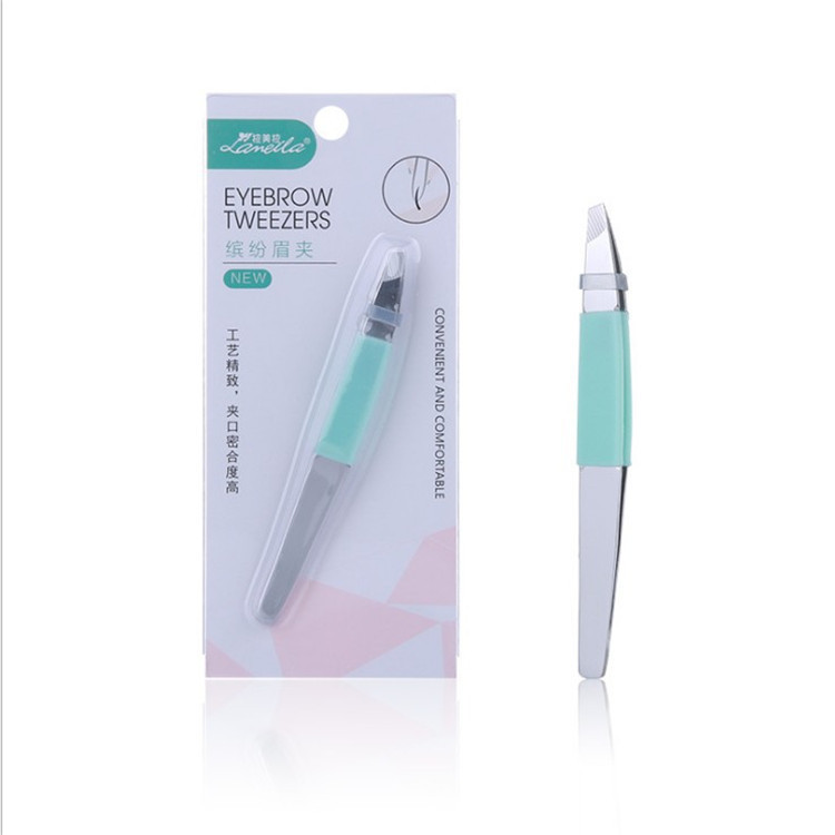 Lamella manufacturers direct sales stainless steel eyebrow clip single set diagonal eyebrow pliers eyebrow trimming tools wholesale A218 details Picture