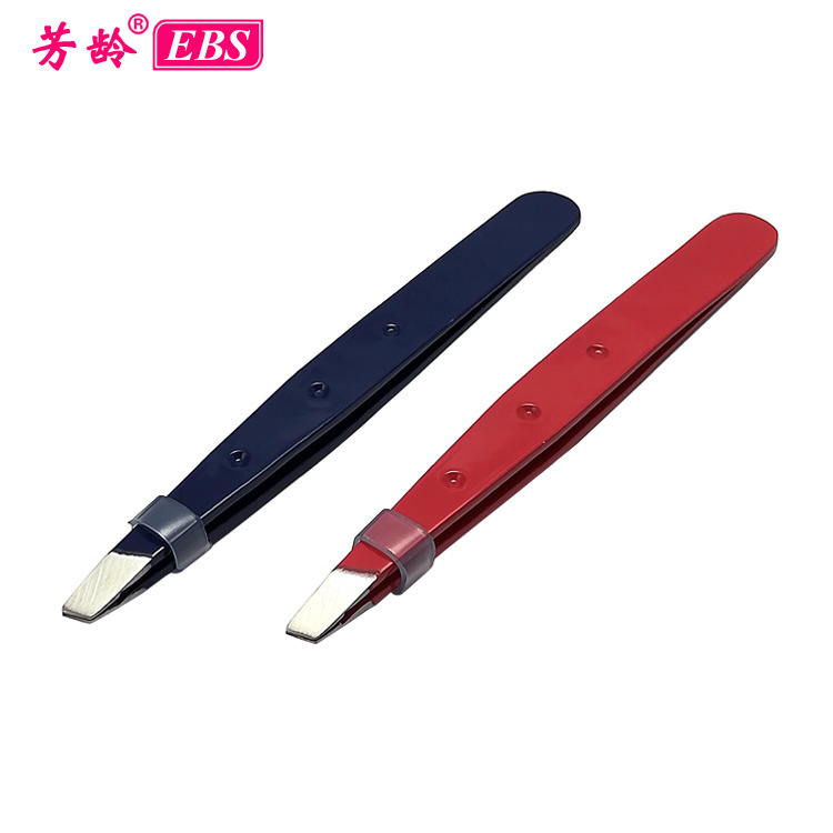 Fangling spray paint color three concave point stainless steel eyebrow clip Eyebrow tweezers Eyebrow tweezers pluck clip Specification drawing