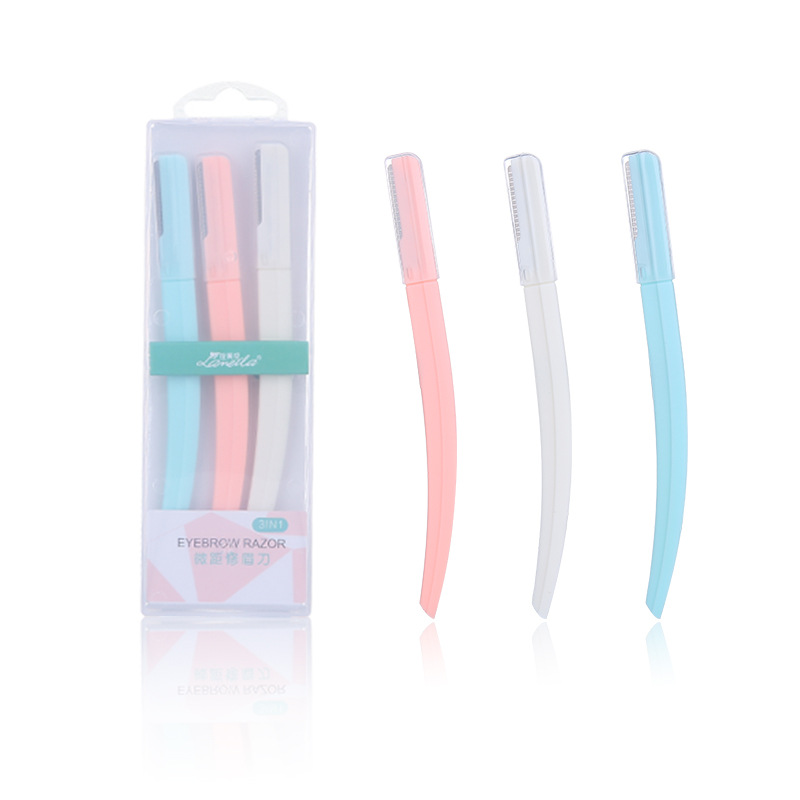 Lamella portable three boxed stainless steel eyebrow Shaver for women Professional Eyebrow Shaver A923 Item Picture