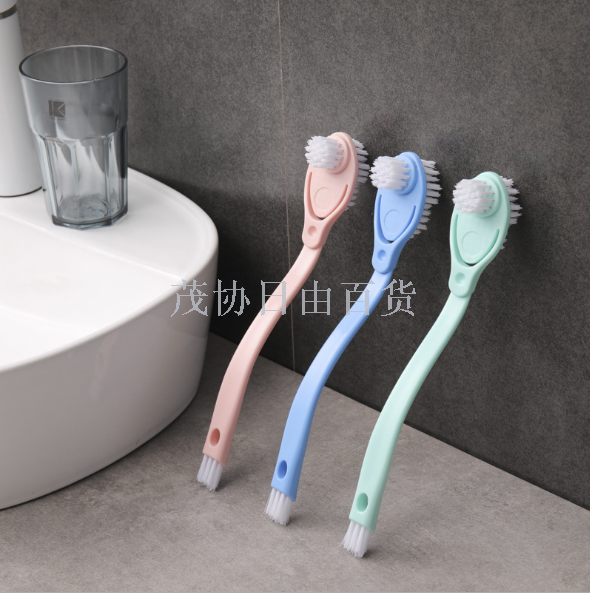 New long handle double end shoe washer household plastic soft bristle brush sneaker cleaner decontaminate shoe washer
