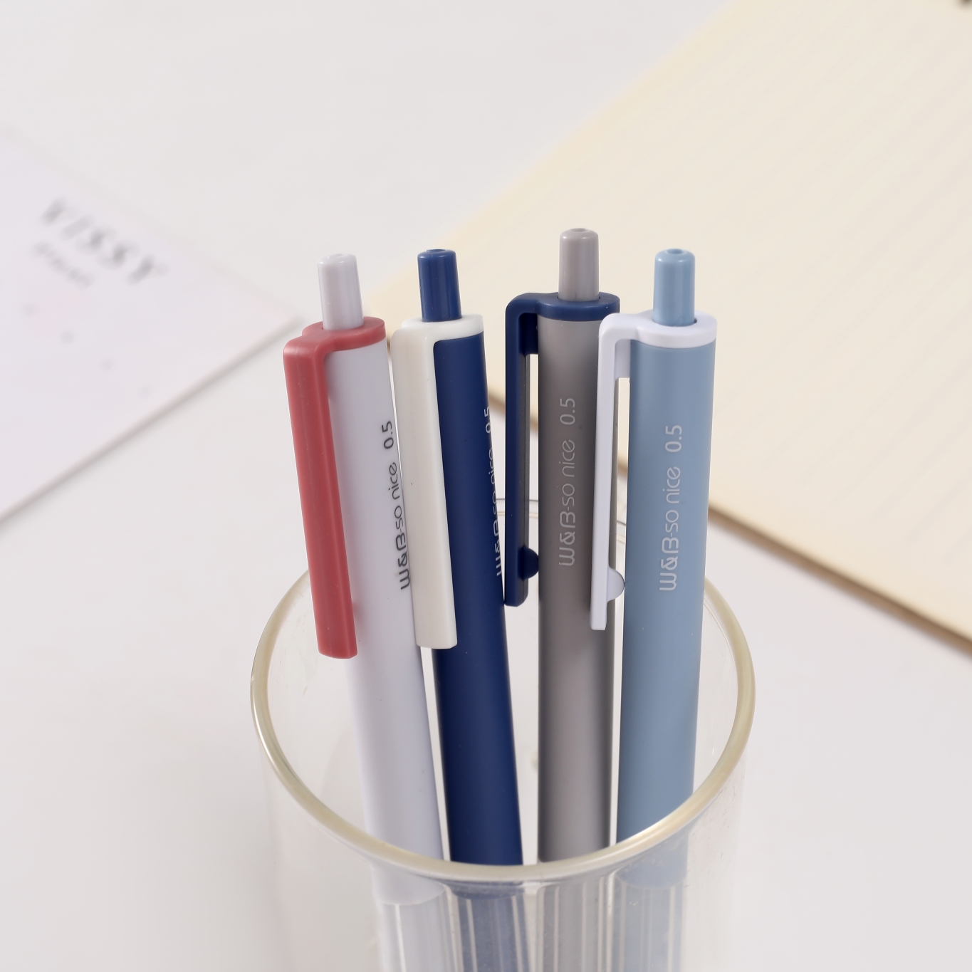 Wanbang Youpin GP-3801 bullet-type press gel Pen, 2-piece set, 0.5mm large capacity, easy to write details Picture