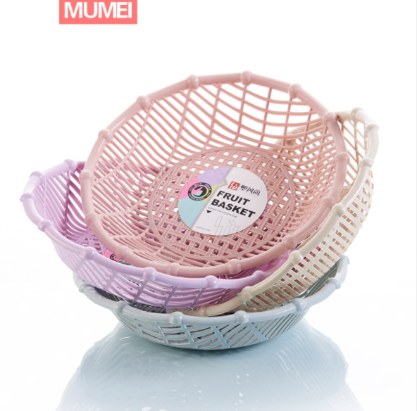 圆形果蔬篮 沥水篮 镂空洗菜篮 赠品促销 水果盘产品图