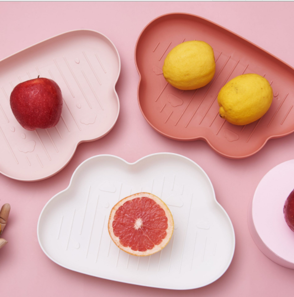 卡通果盘水果盘云朵糖果盘简约功能果蔬篮加厚耐用环保零食盘