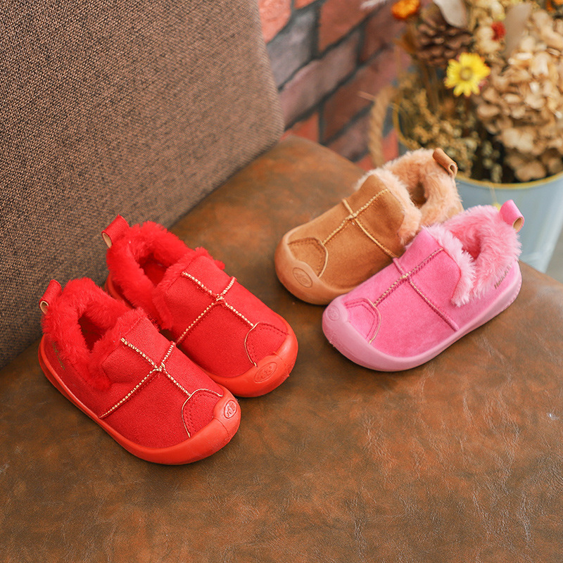 18 New winter with velvet and thickening baby toddler shoes baby warm shoes manufacturer direct sale