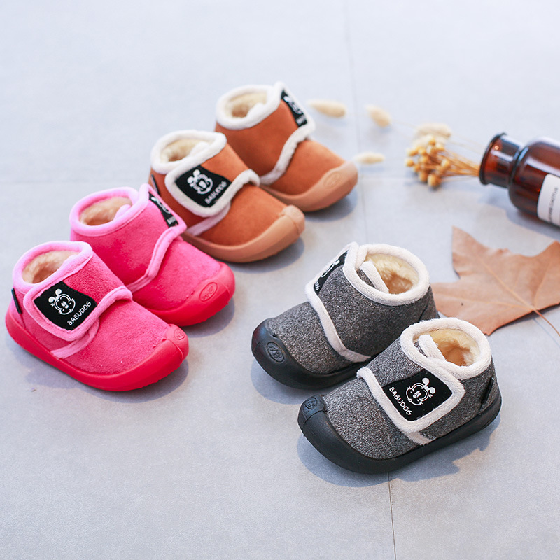 18 new hot style babu dog Korean baby cotton-padded shoes for children warm cotton-padded shoes for children toddlers direct selling