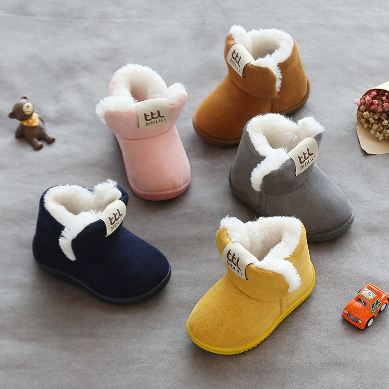 Amazon children's classic winter ugg boots with cotton and cashmere warm shoes with baby cotton and cashmere cotton boots