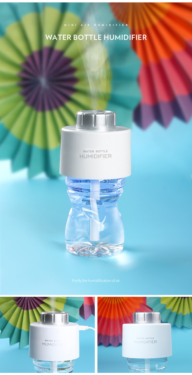 USB mini air Purification beauty sprayer Mineral water bottle cap humidifier