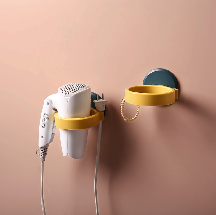 Hair dryer stand without drilling, bathroom hair dryer stand, wall-mounted storage rack, hair dryer stand, bathroom air duct stand
