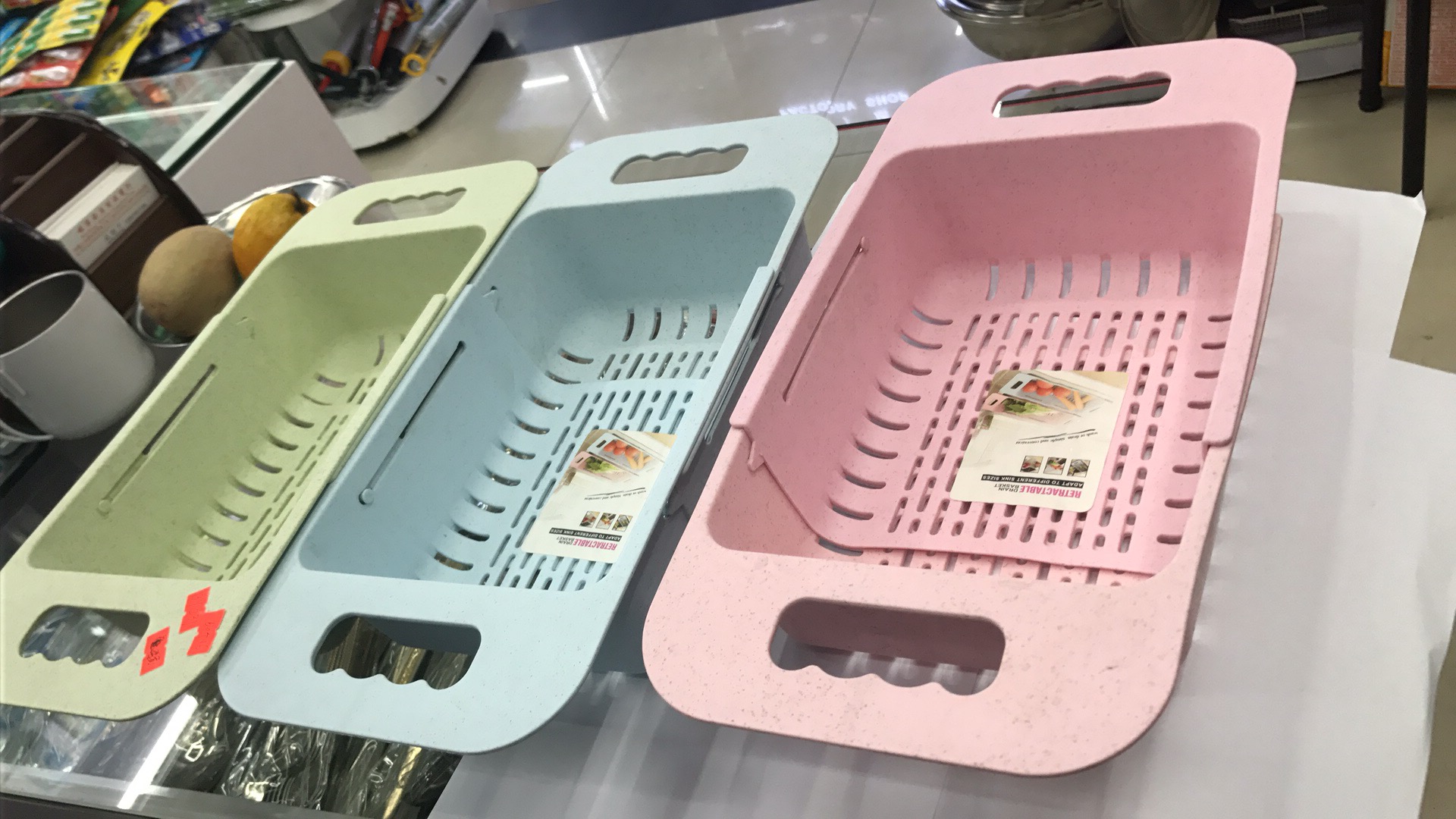 伸缩沥水篮洗菜篮厨房水槽塑料放碗筷置物架果蔬沥水收纳架
