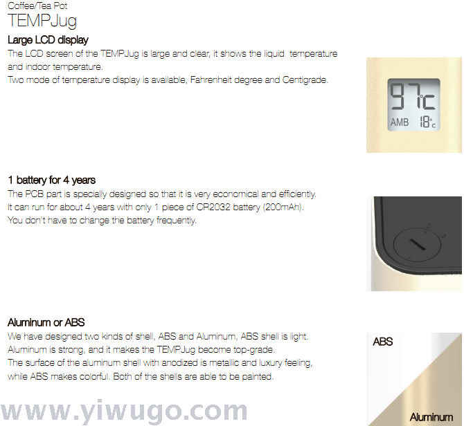 温度显示  精准保温壶 24小时 大容量 保温 显示细节图