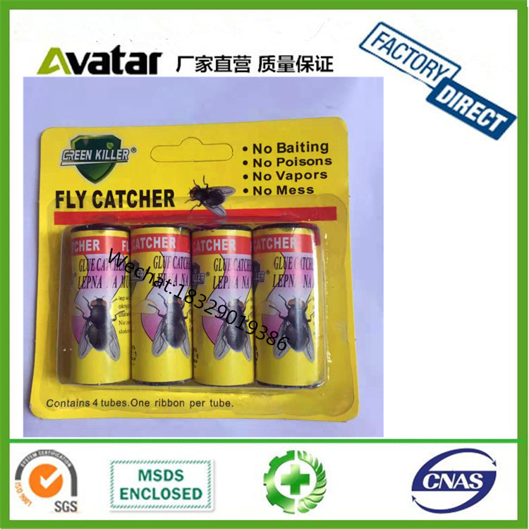 GREEN KILLER Fly trap glue黄卡苍蝇卷 长条苍蝇卷 挂卡苍蝇带图