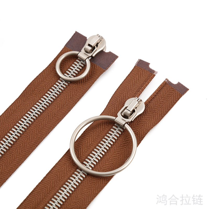 金属拉链 5#磨光双点牙服装双开尾拉链个性定做厂家直销产品图