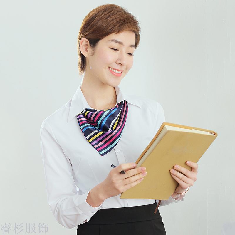 Ruishan Women's long-sleeved professional attire, white shirt, formal work clothes, autumn new Korean-style fitted shirt top Application Scenario