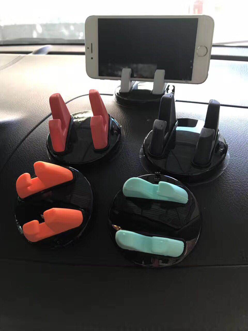 车载手机架360°旋转万能支架 底部可移胶