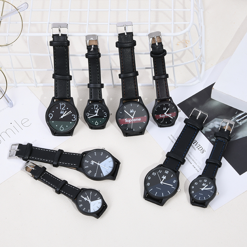 学生款情侣手表 黑白简约款 厂家直销 微商爆款图