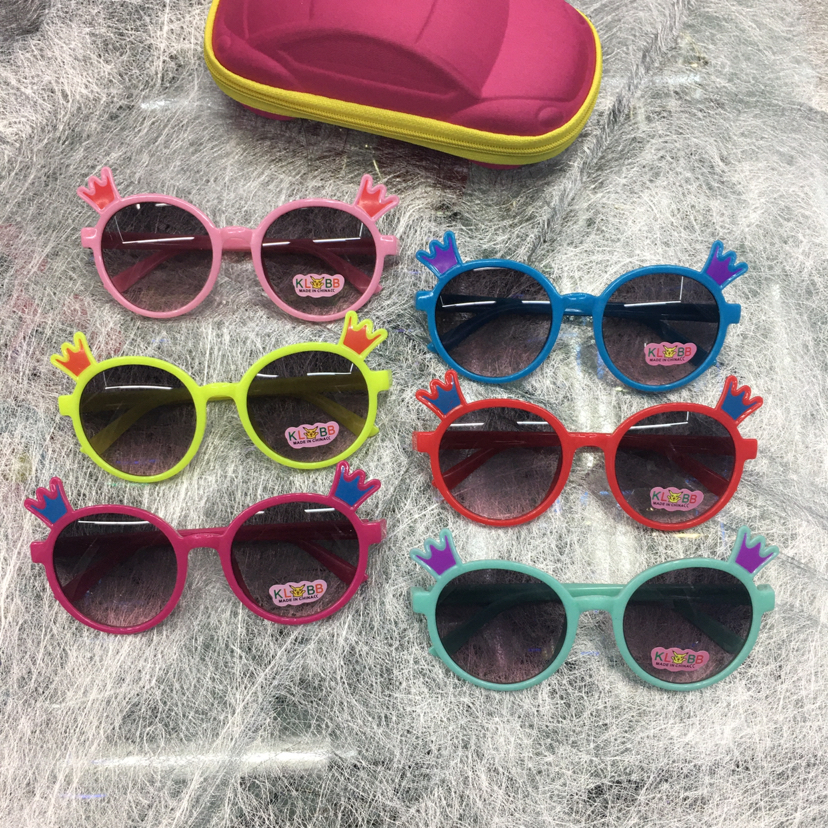新款卡通图案儿童镜小宝宝彩色可爱眼镜防紫外线墨镜太阳镜现货