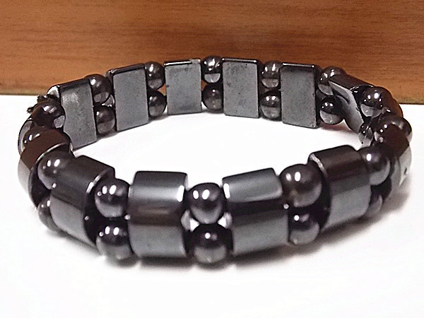 磁性黑胆石手链饰品 磁铁磁石磁性磁疗男女通用手链 1元店2元产品图