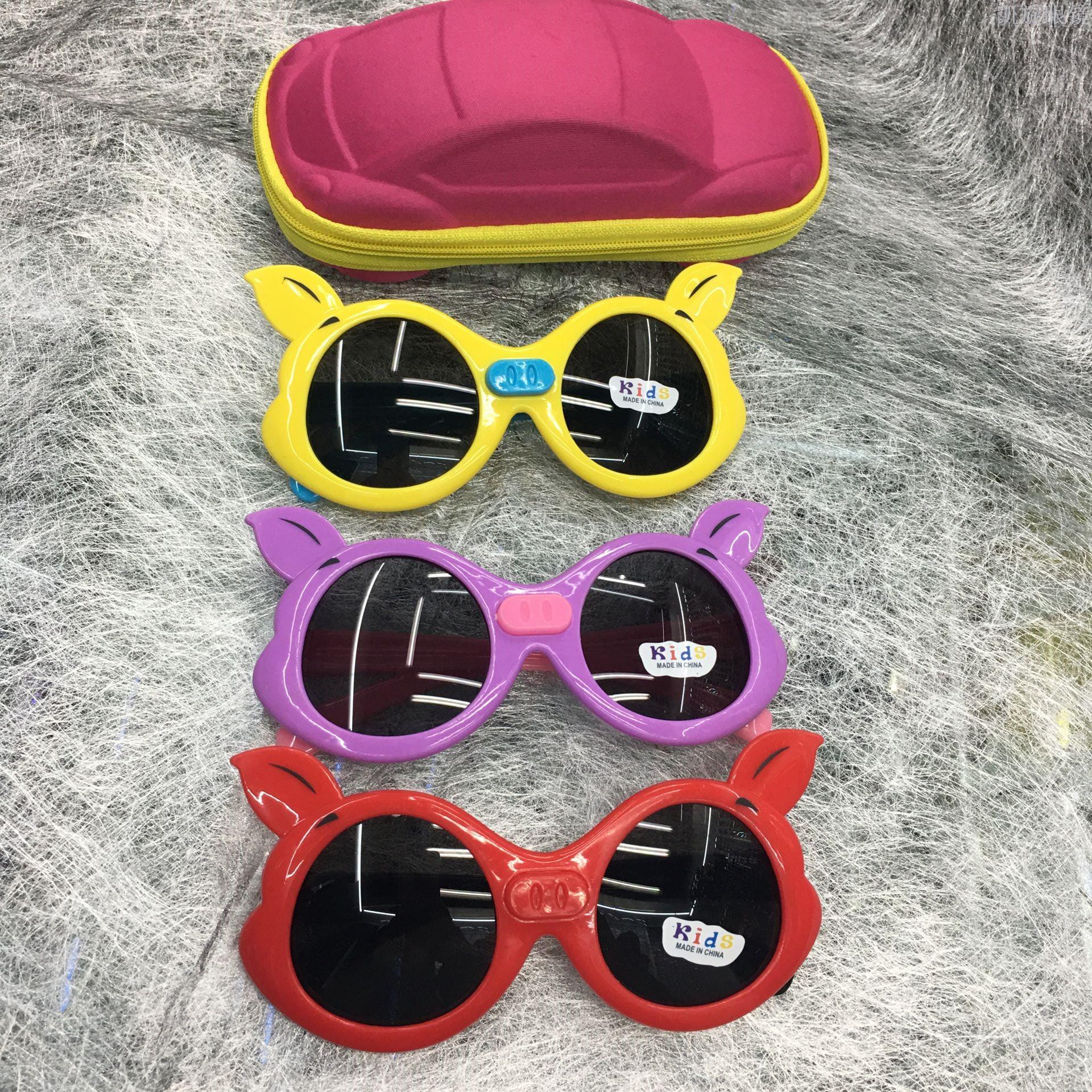 新款卡通图案儿童镜小宝宝彩色可爱眼镜防紫外线墨镜太阳镜现货产品图