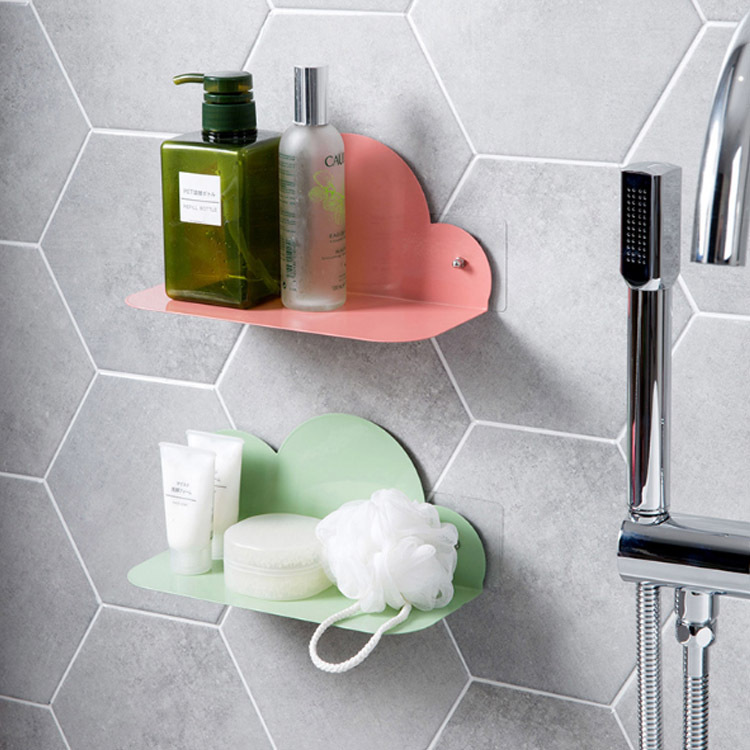 铁艺云朵墙上置物架免打孔壁挂收纳架客厅卧室墙壁装饰强力隔板产品图