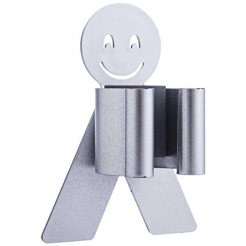 Cartoon doll smiling face mop hook without drilling, bathroom mop rack, storage rack, mop clamp hanging rack Item Picture