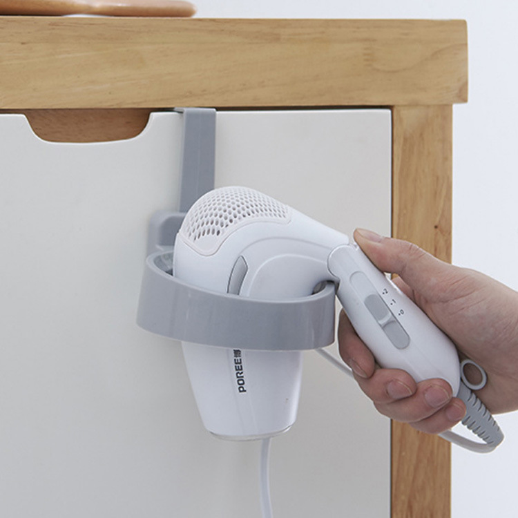 Bathroom cabinet door hair dryer storage rack, storage rack, no need for drilling, bathroom hair dryer rack, door back air duct rack details Picture