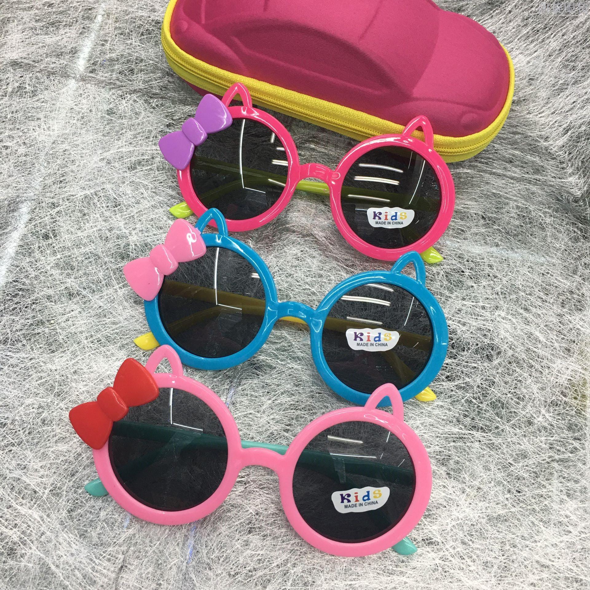新款卡通图案儿童镜小宝宝彩色可爱眼镜防紫外线墨镜太阳镜现货产品图